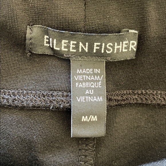 Eileen Fisher Washable Flex Ponte Slim Pant Black size M - Picture 6 of 7